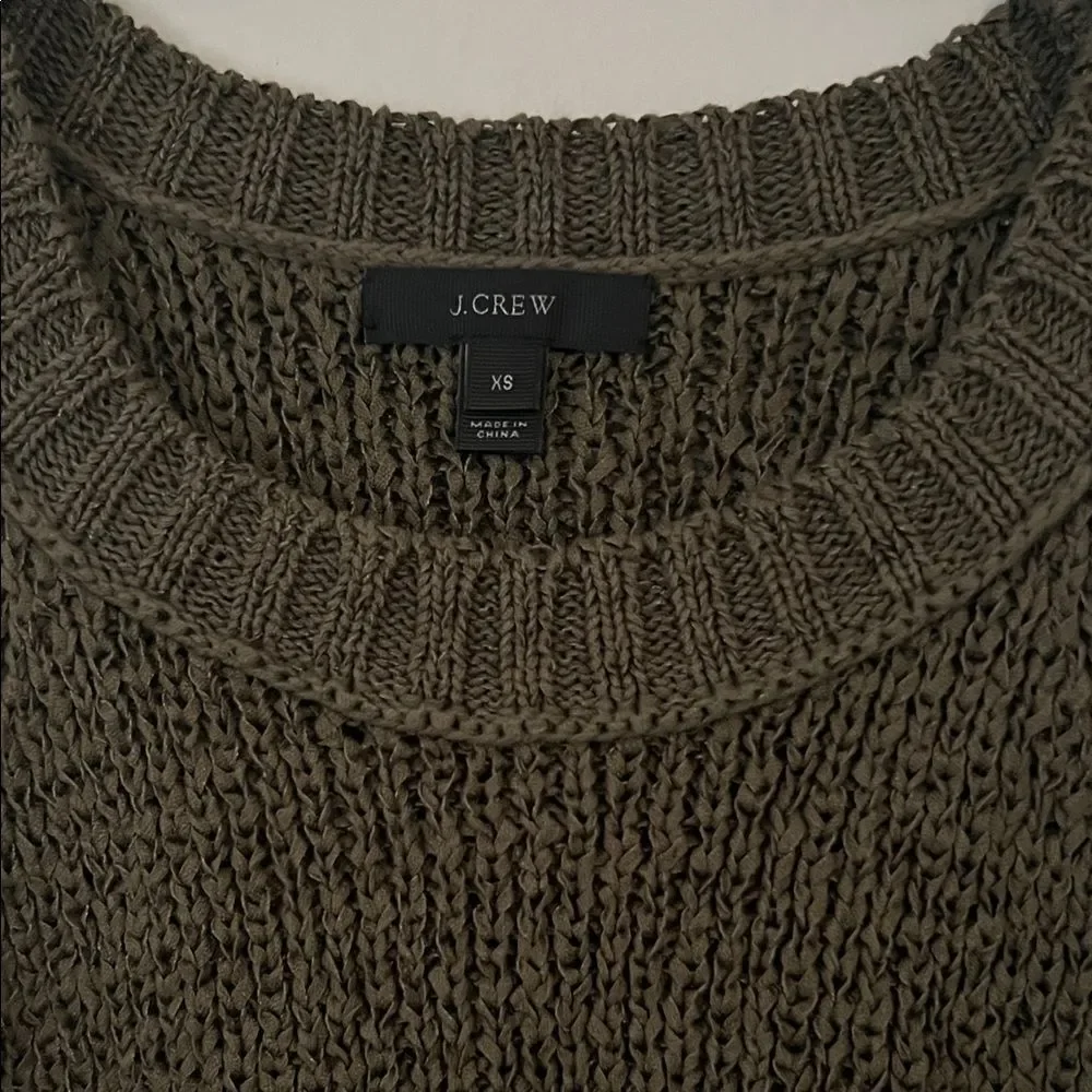 NWOT J. Crew Dark Green Knit tank in size XS